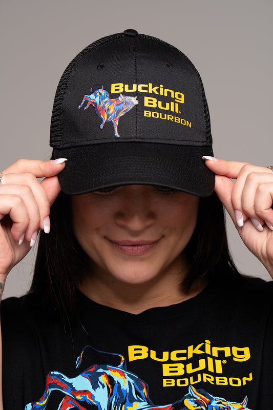 Bucking Bull Snapback Hat (Black)