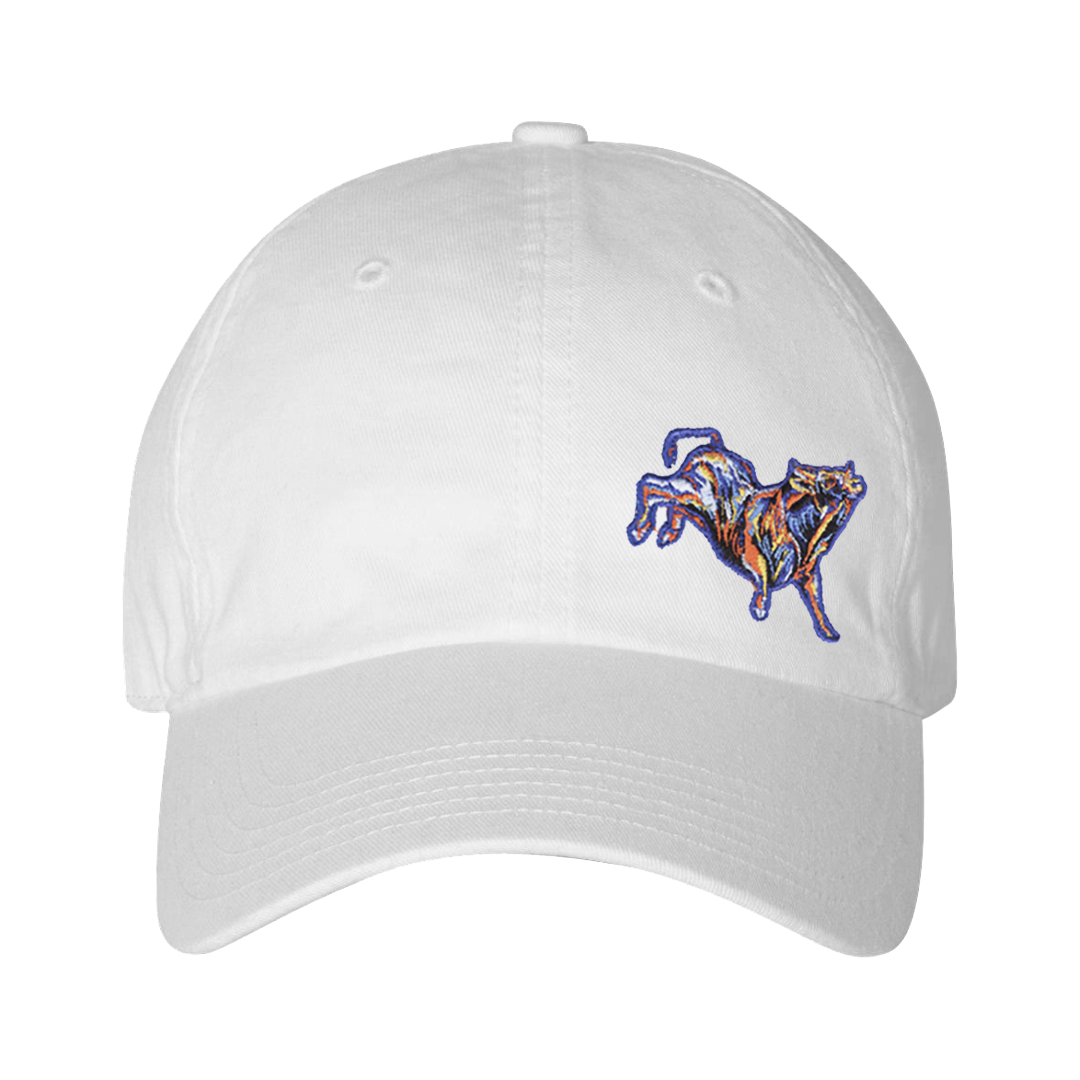 Bucking Bull Dad Hat (White)