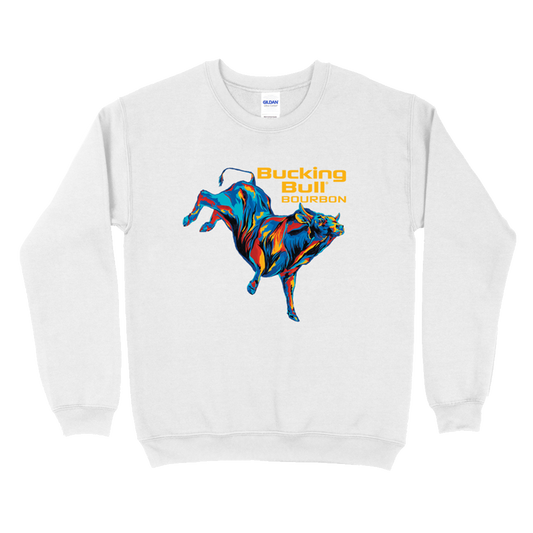 Bucking Bull Sweatshirt (White)(Unisex)